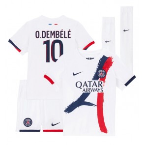 Paris Saint-Germain Ousmane Dembele #10 Dětské Venkovní dres komplet 2024-25 Krátký Rukáv (+ trenýrky)